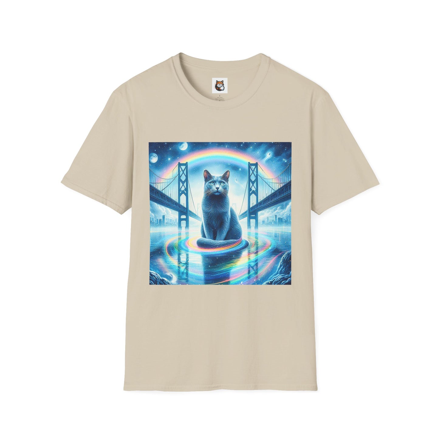 Russian Blue Cat Unisex Softstyle T-Shirt