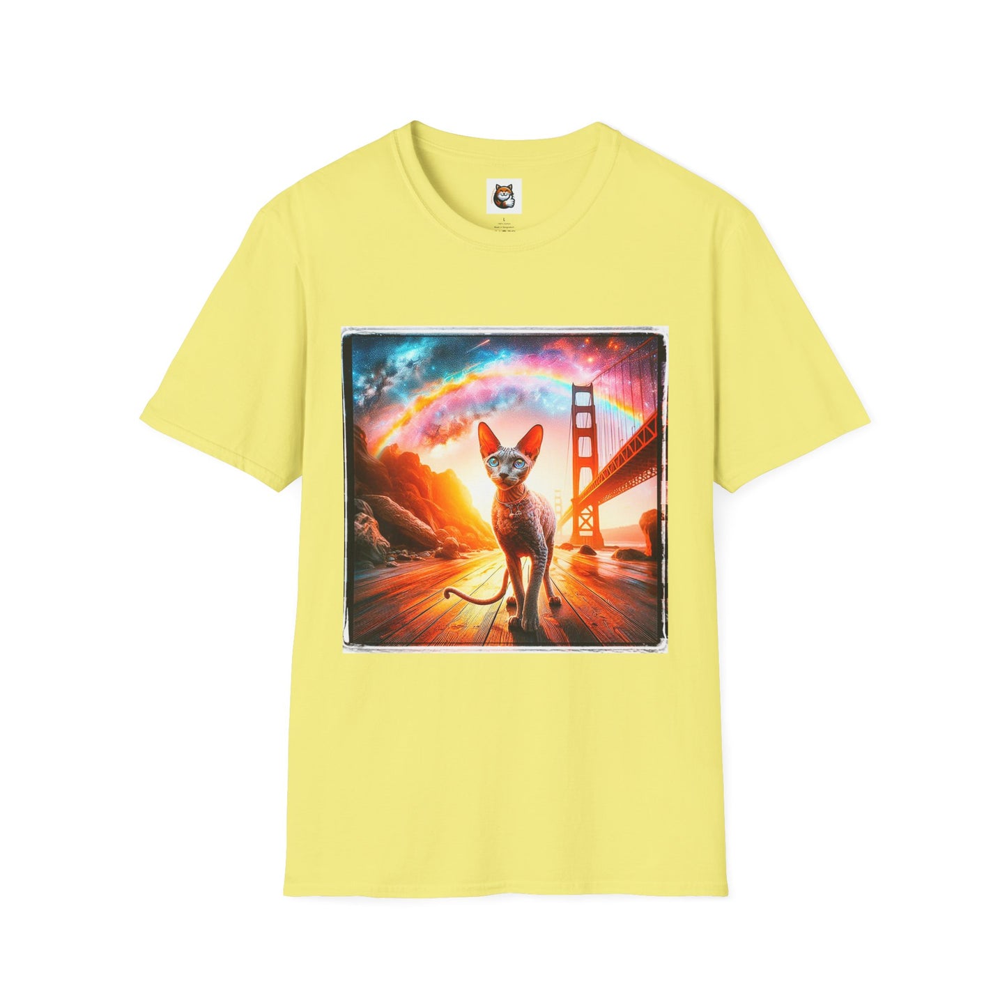 Cornish Rex Cat rainbow sunset T-Shirt