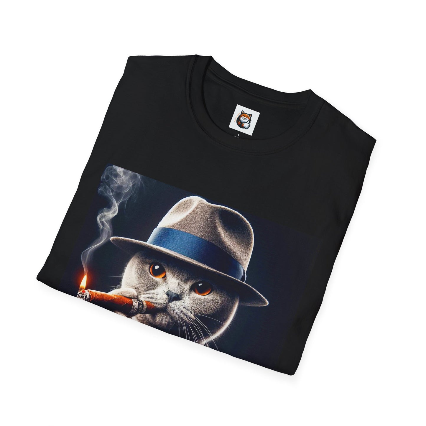 Russian Blue Cat  smoking and cigars T-Shirt