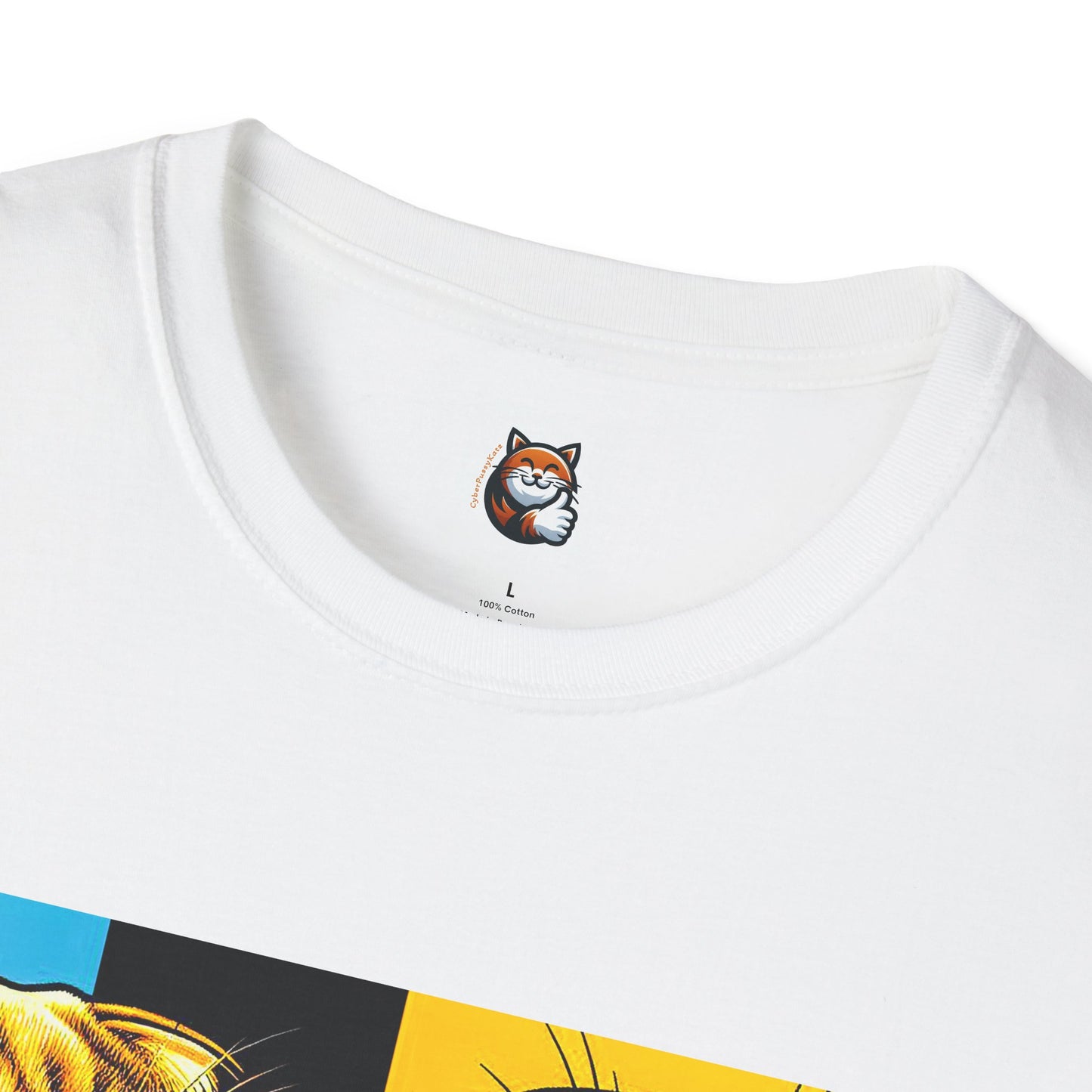 Scottish Fold Cat colorful squares  T-Shirt
