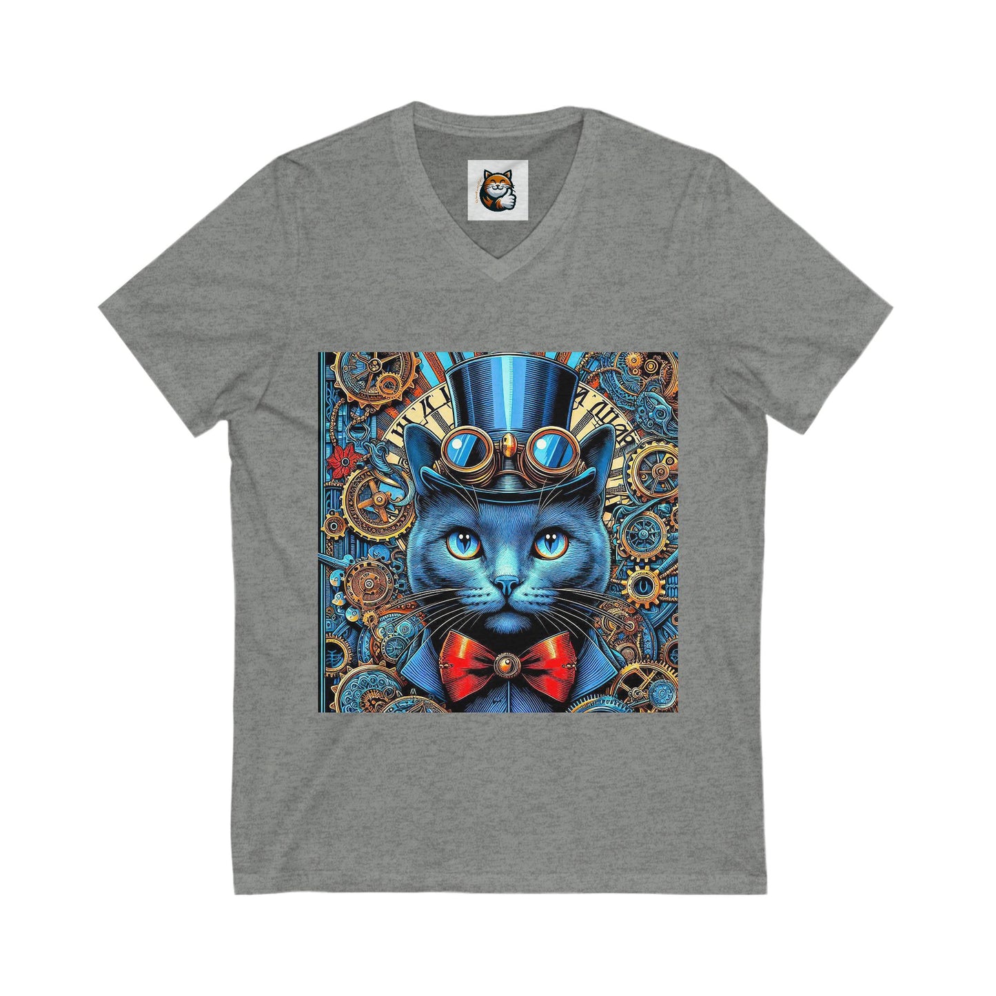 Russian Blue Cat  steam punk Tee