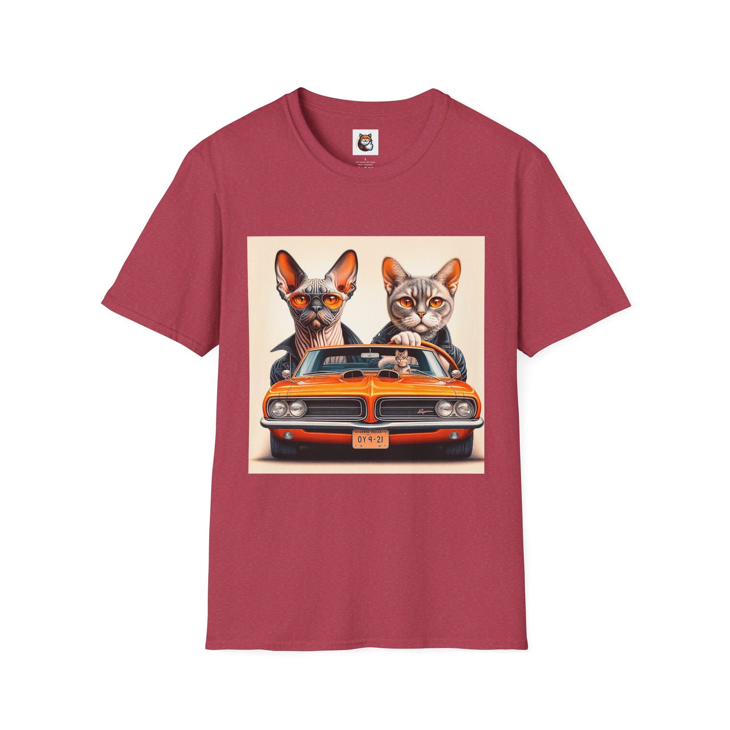 Wacky  Devon Rex Cool cats  Unisex Softstyle T-Shirt