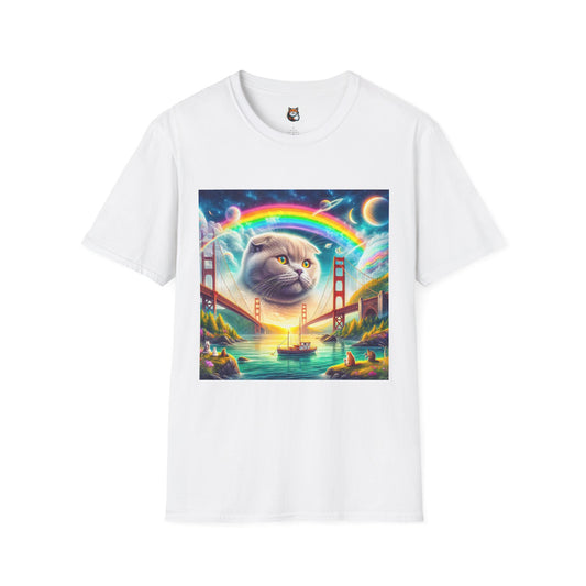 Scottish Fold Cat pretty rainbow  T-Shirt