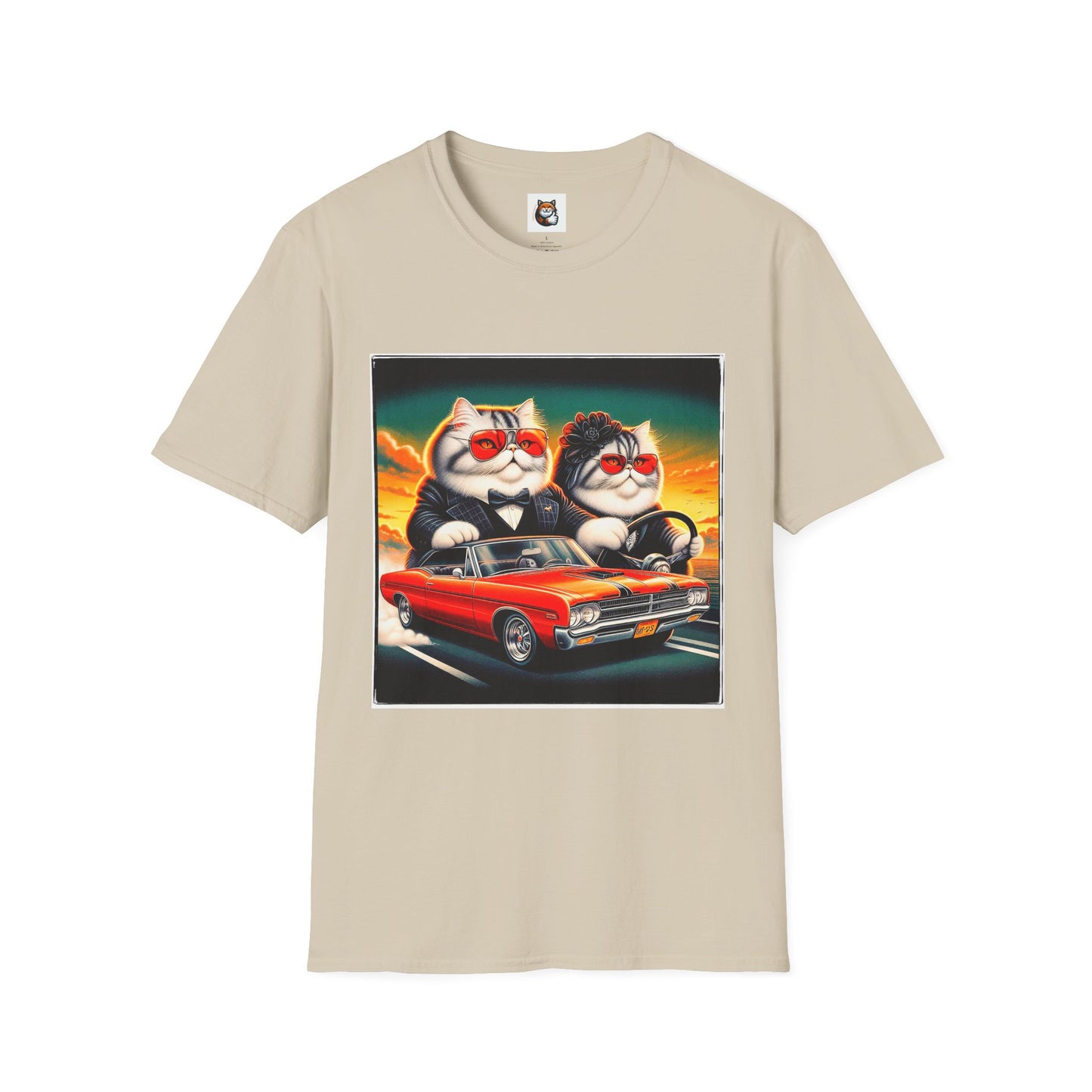 Wacky Exotic Shorthair Cat Unisex Softstyle T-Shirt