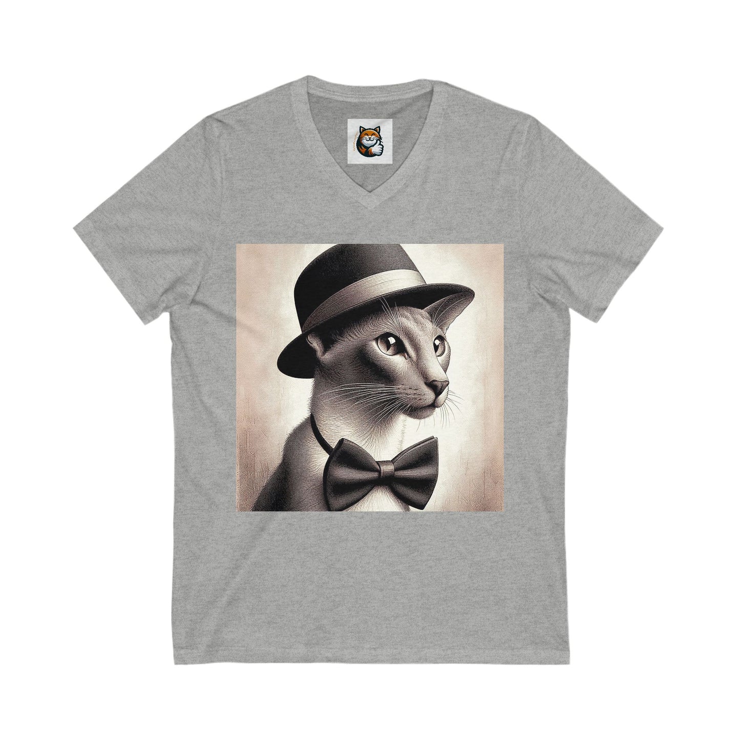 Oriental Shorthair Unisex Jersey Short Sleeve V-Neck Tee