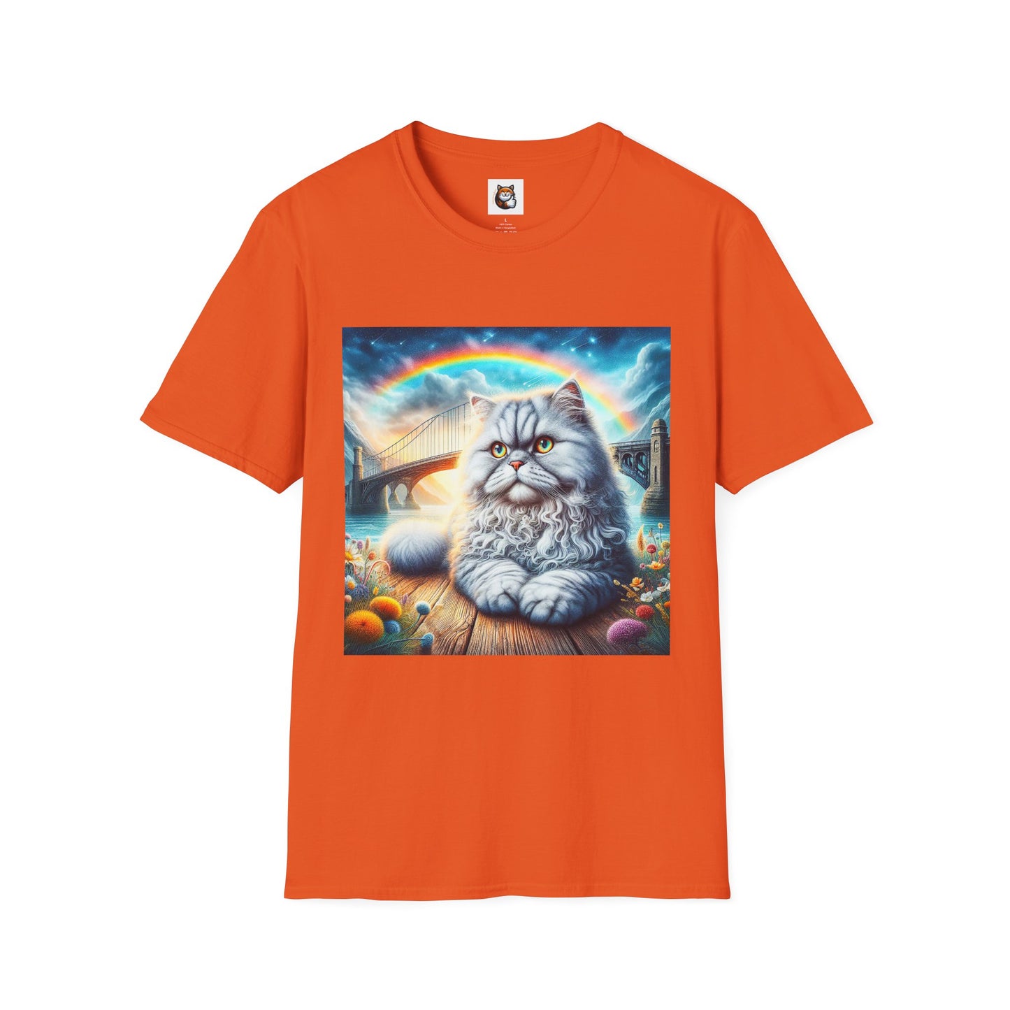 Selkirk Rex Cat T-Shirt  rainbow bridge