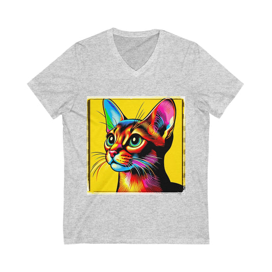 Abyssinian comic book Jersey Short Sleeve V-Neck Tee by Printify