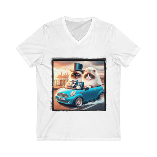 Wacky Birman Unisex Jersey Short Sleeve V-Neck Tee