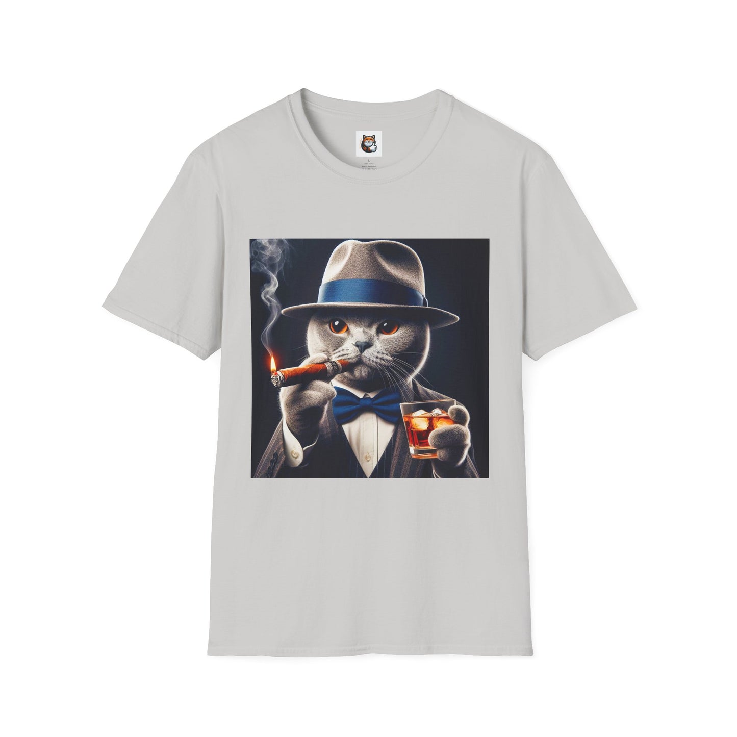 Russian Blue Cat  smoking and cigars T-Shirt