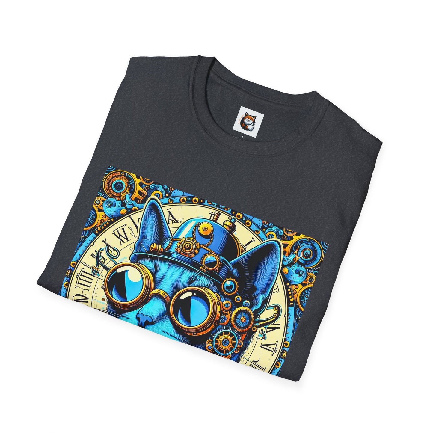 Russian Blue Cat steam punk T-Shirt