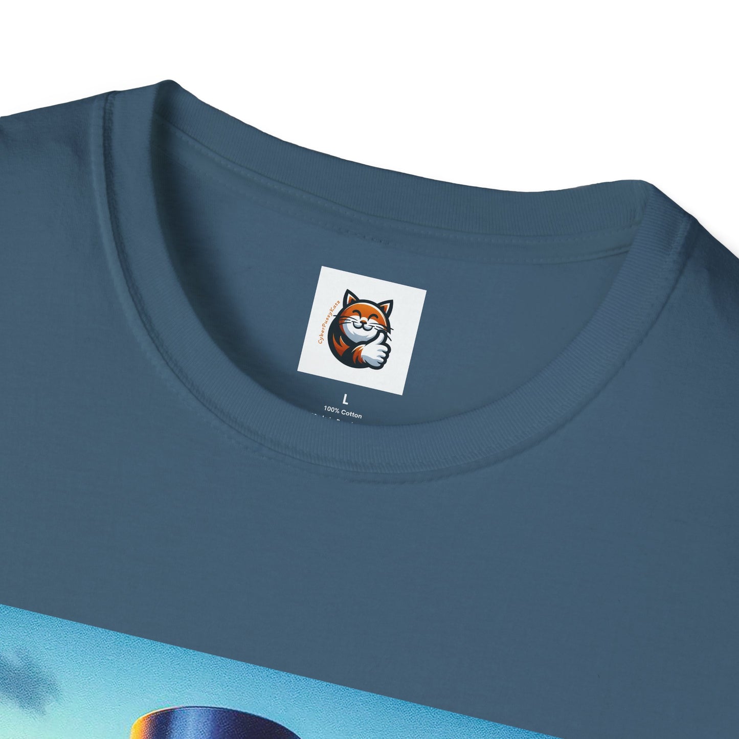 Russian Blue Cat driving couple  T-Shirt