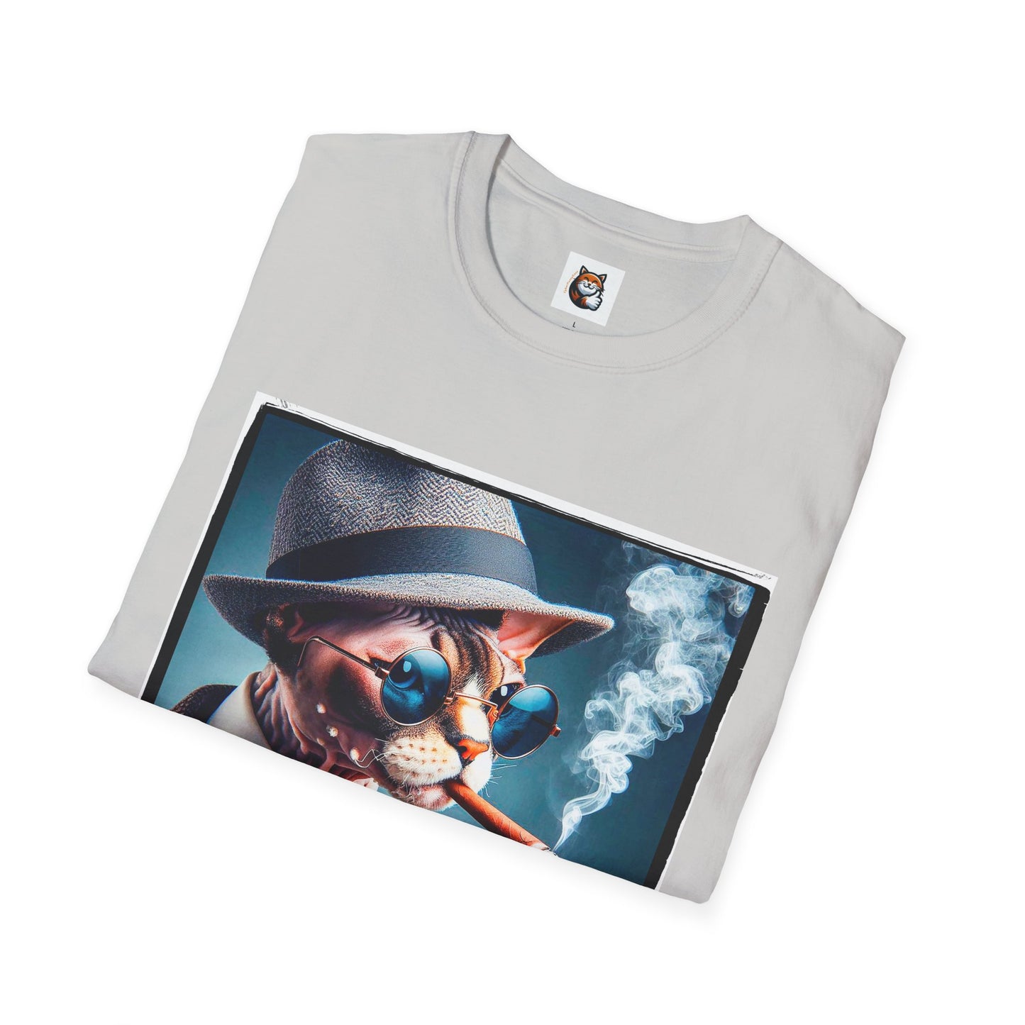 Devon Rex Cat smoking Softstyle T-Shirt