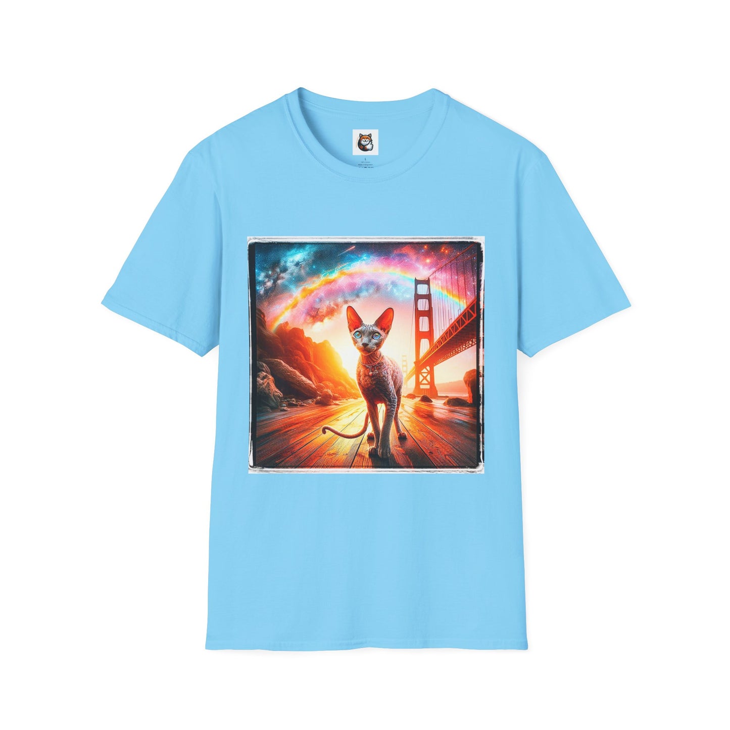 Cornish Rex Cat rainbow sunset T-Shirt