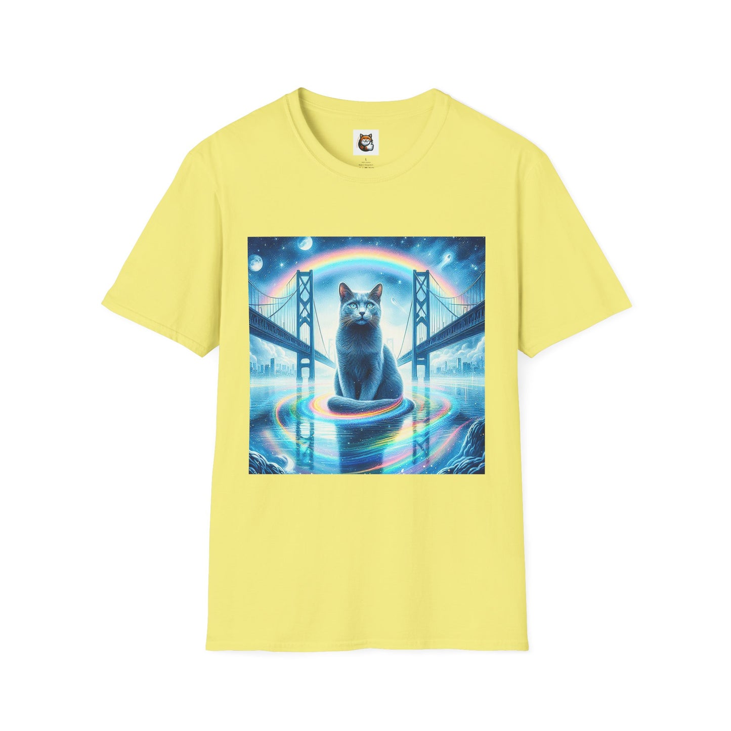 Russian Blue Cat Unisex Softstyle T-Shirt