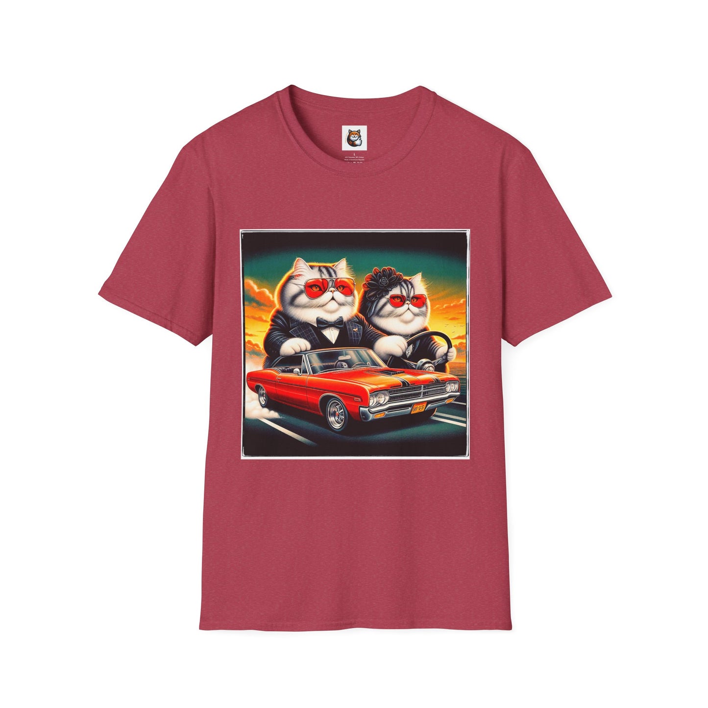 Wacky Exotic Shorthair Cat Unisex Softstyle T-Shirt