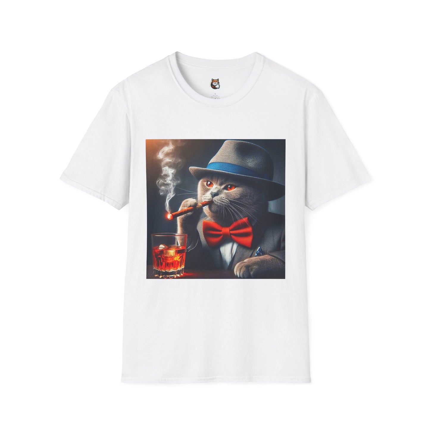 Russian Blue Cat whiskey drinking  T-Shirt