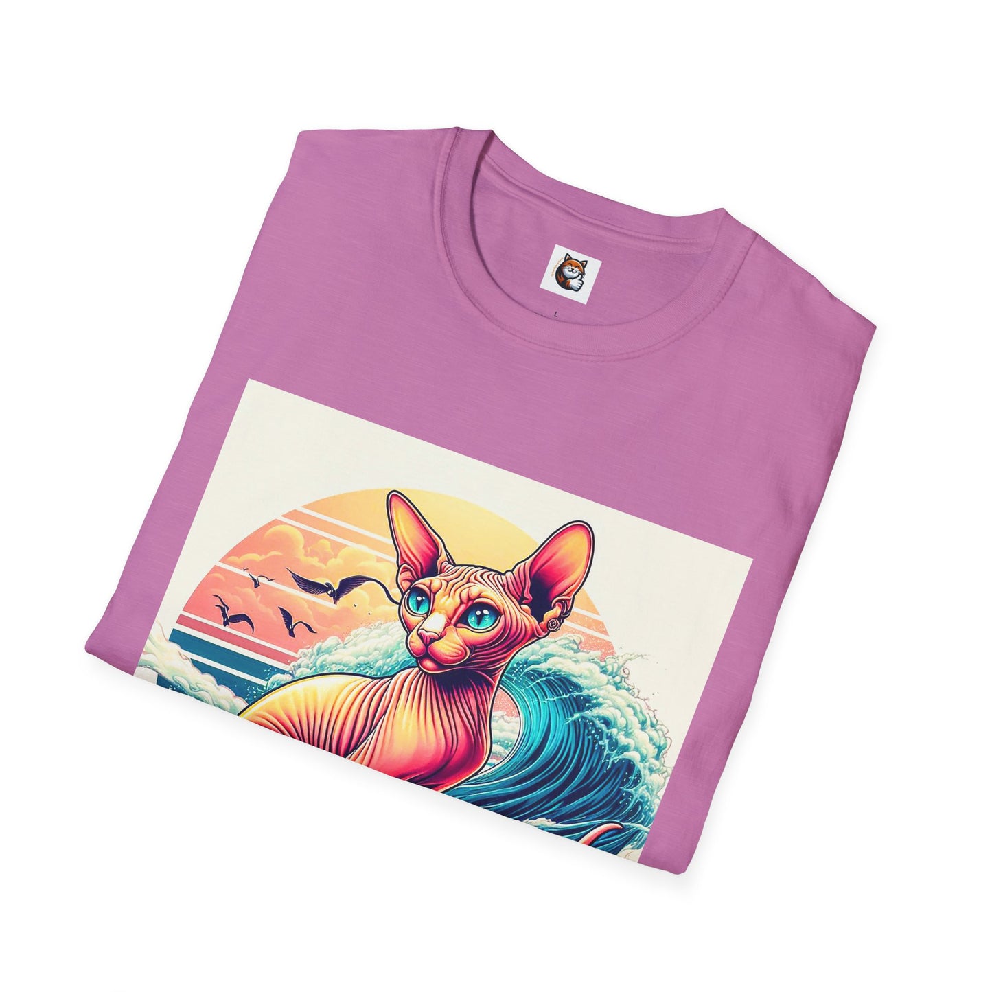 Sphynx Cat surfing
