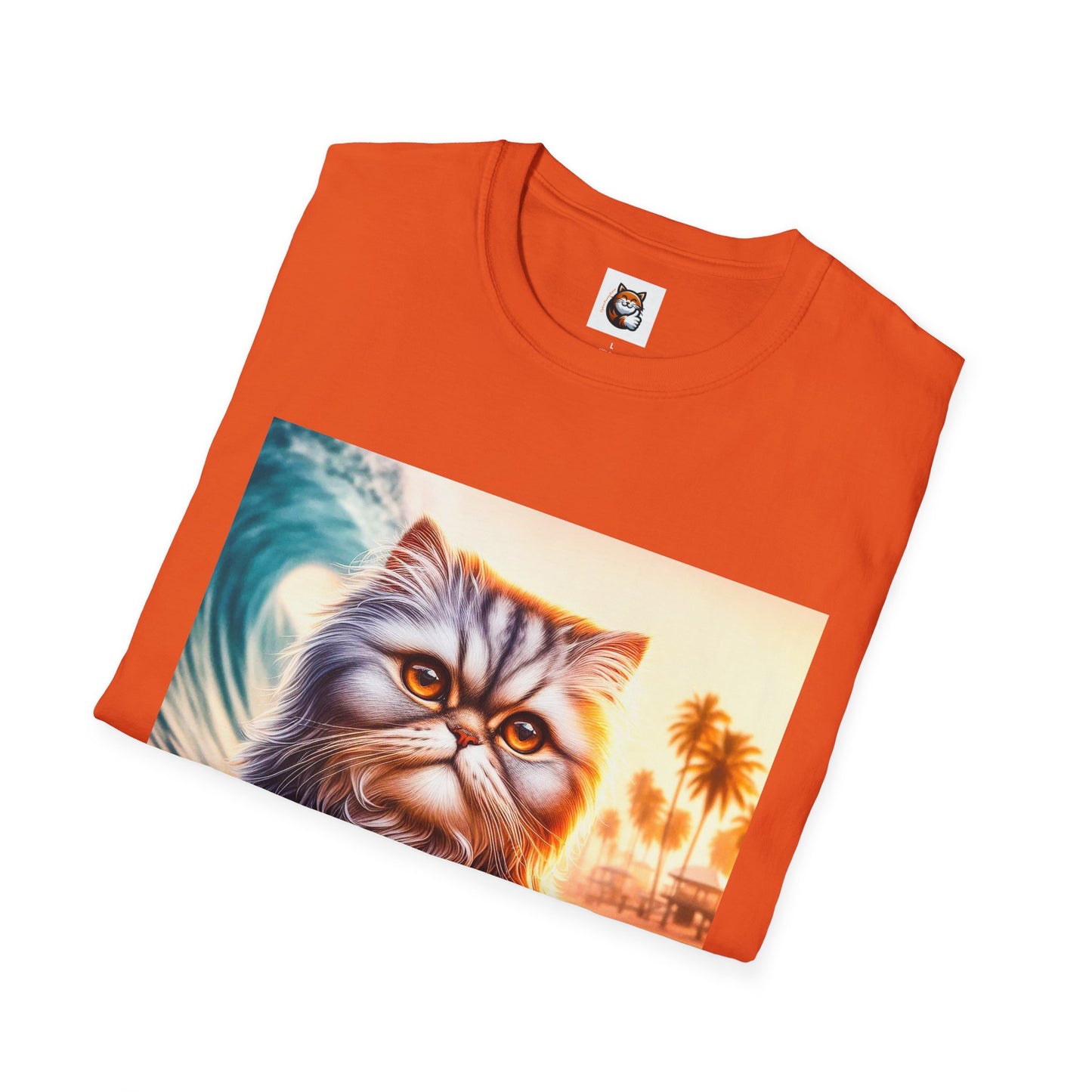 Selkirk Rex Cat T-Shirt angry surfer