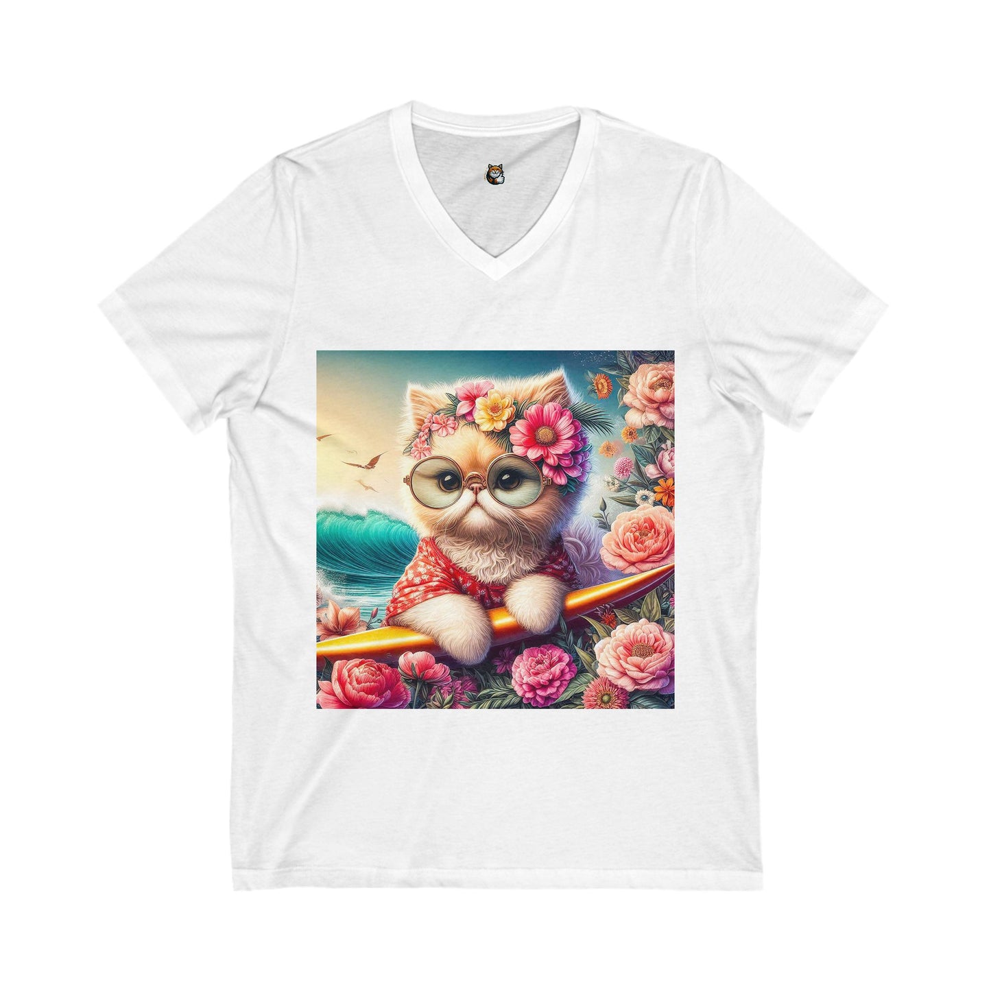 Selkirk Rex flower surfer girl shirt