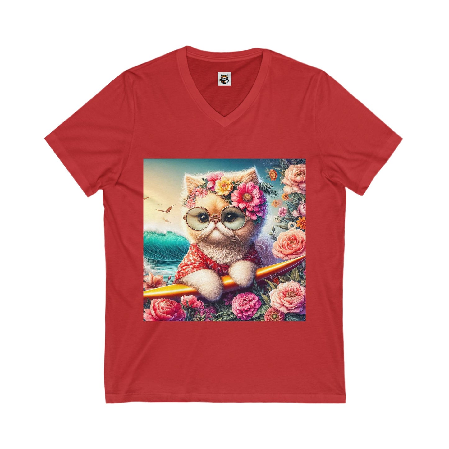 Selkirk Rex flower surfer girl shirt