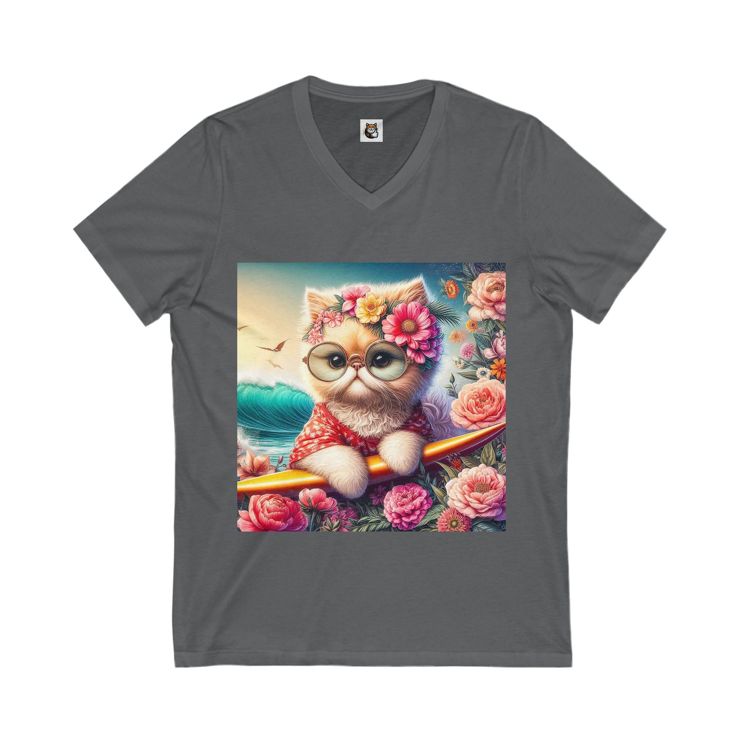 Selkirk Rex flower surfer girl shirt
