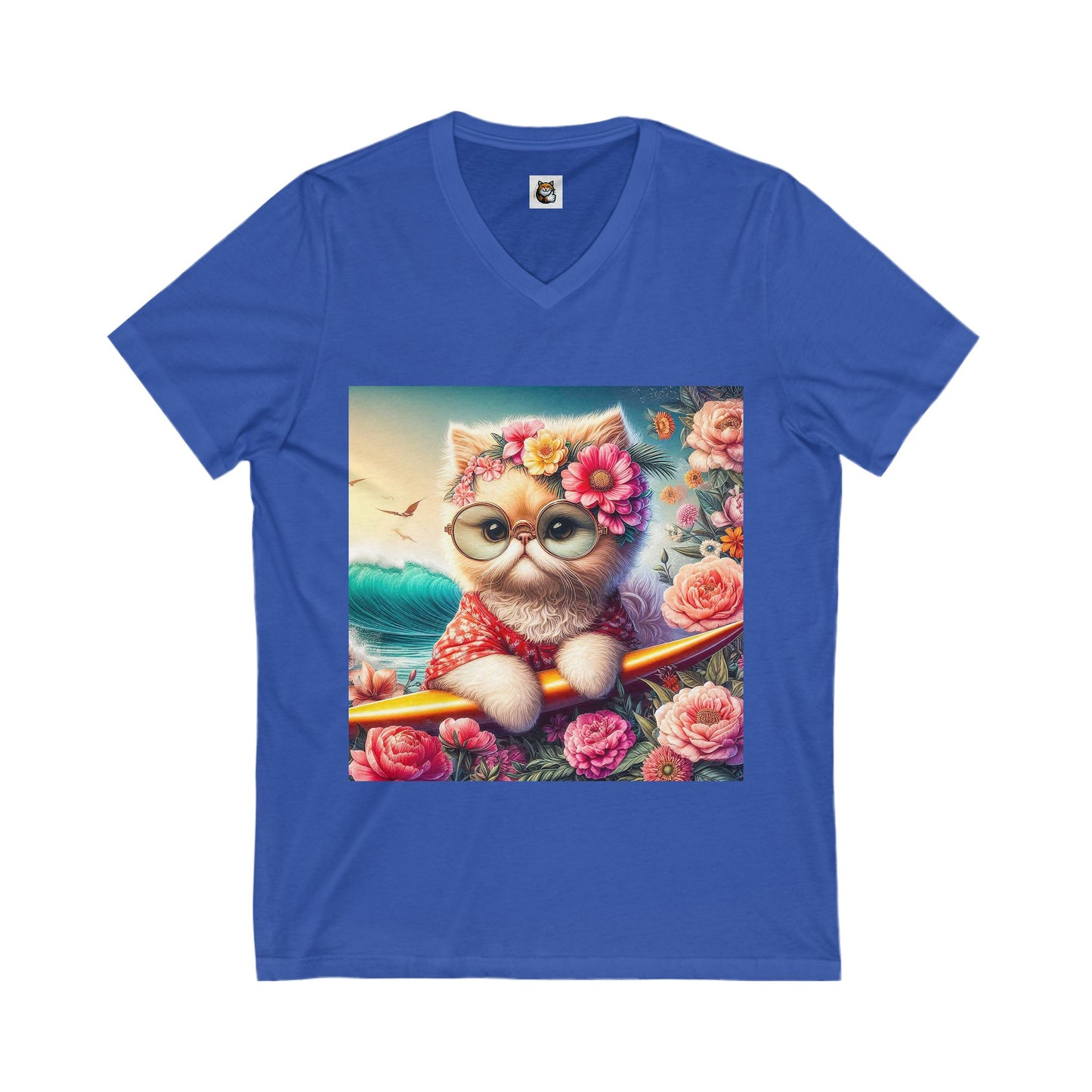 Selkirk Rex flower surfer girl shirt