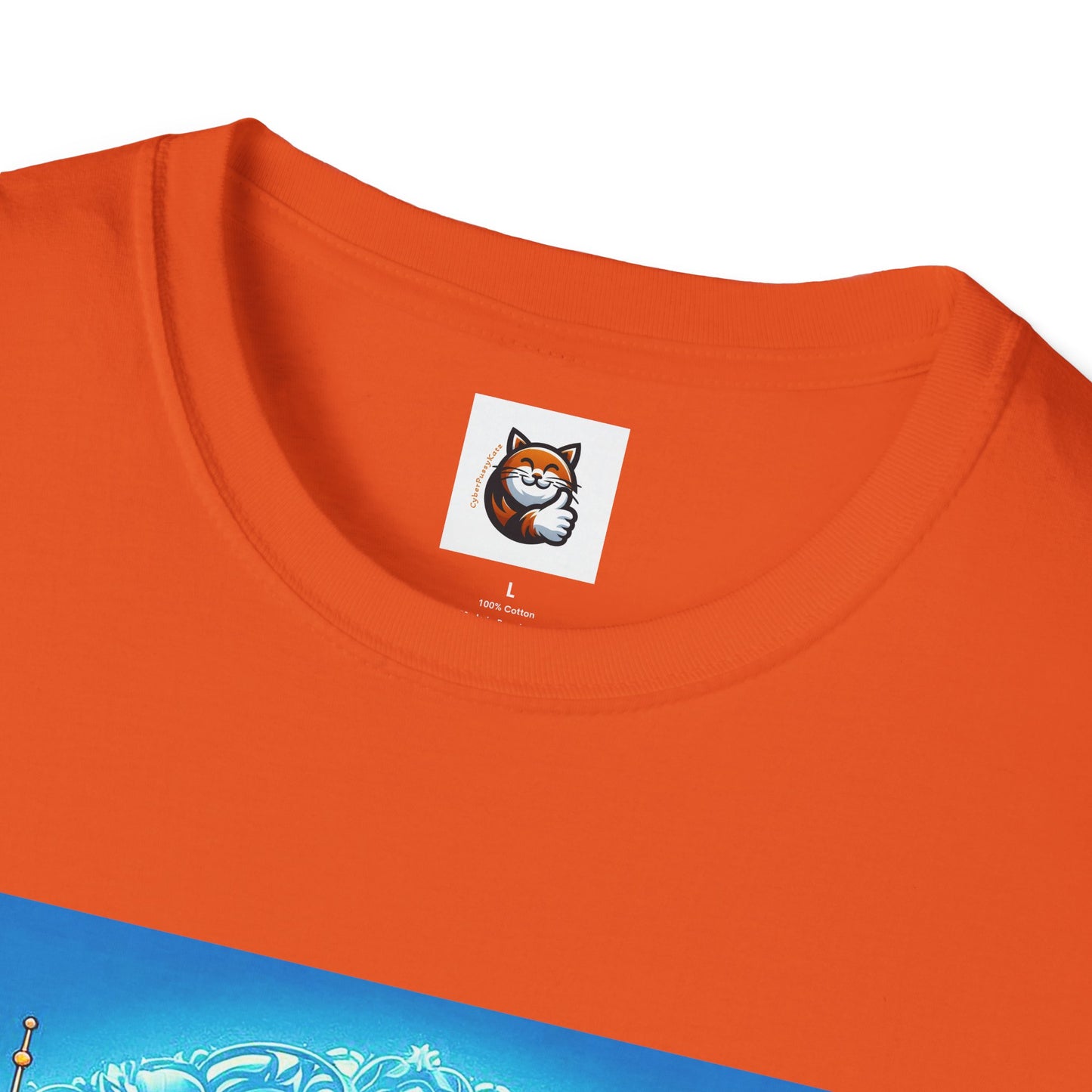 Russian Blue Cat egyptian goddess Softstyle T-Shirt