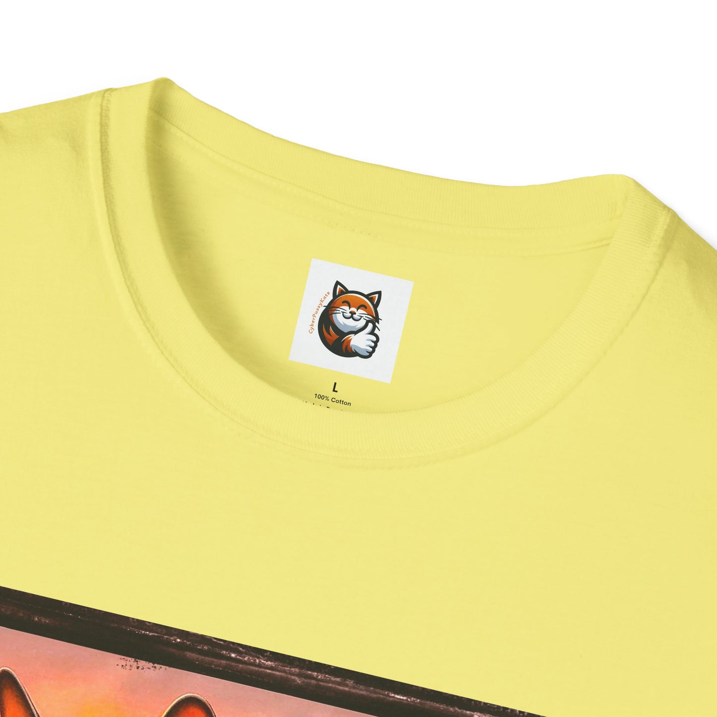Wacky Devon Rex driving Unisex Softstyle T-Shirt