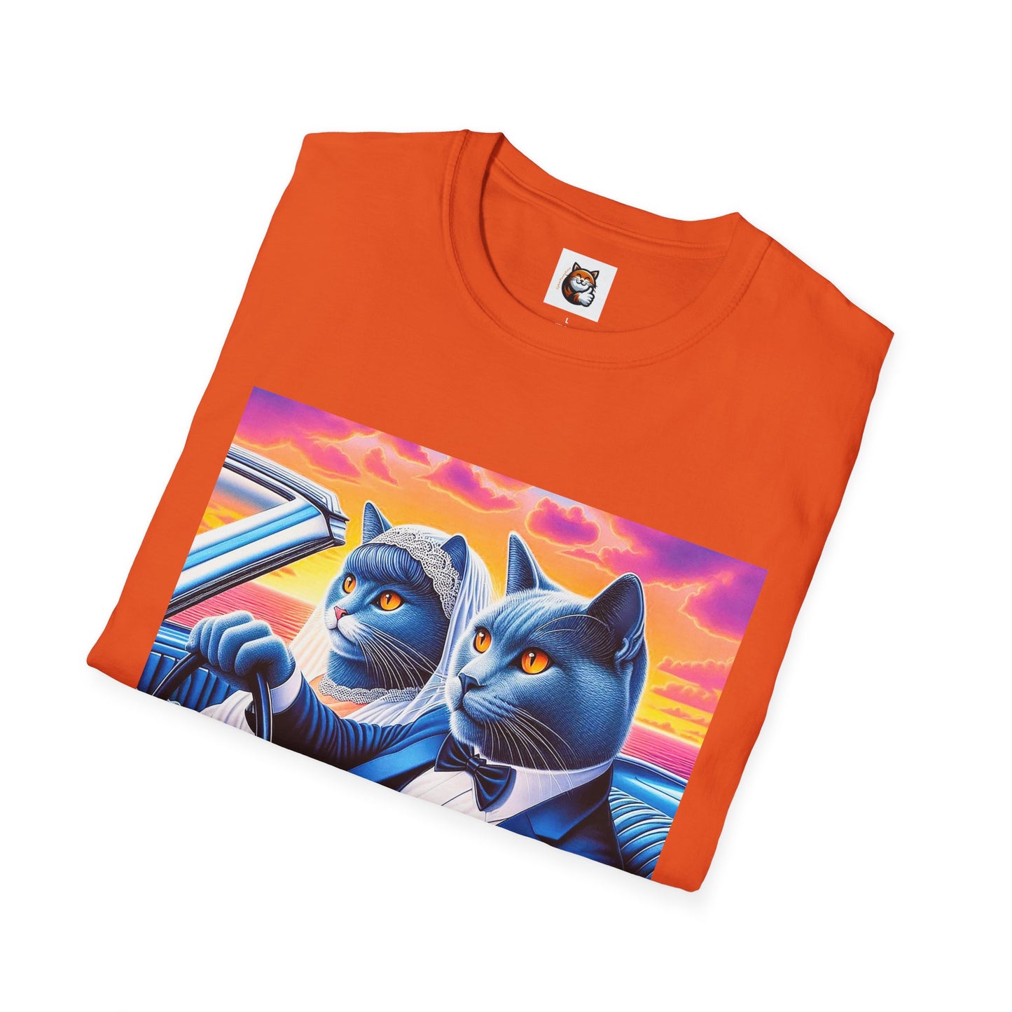 Russian Blue Cat  just married T-Shirt