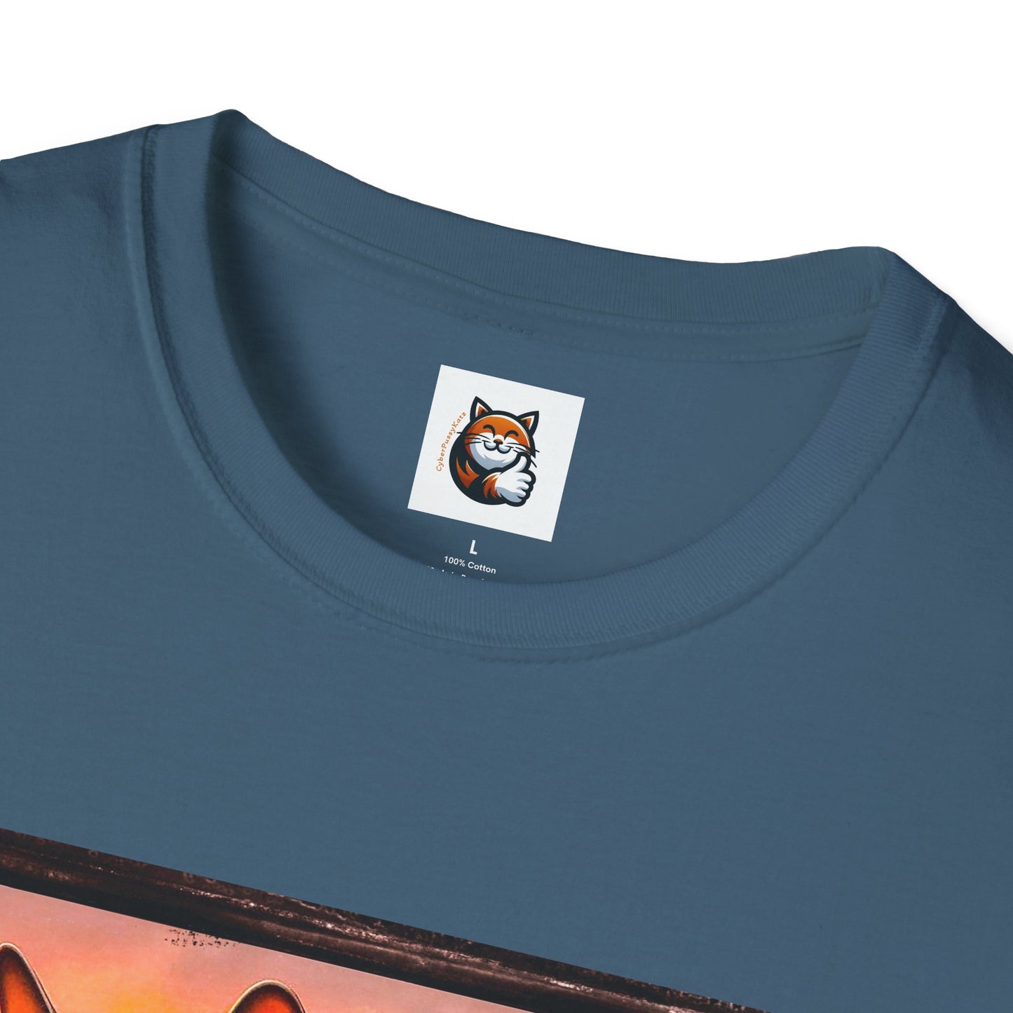 Wacky Devon Rex driving Unisex Softstyle T-Shirt