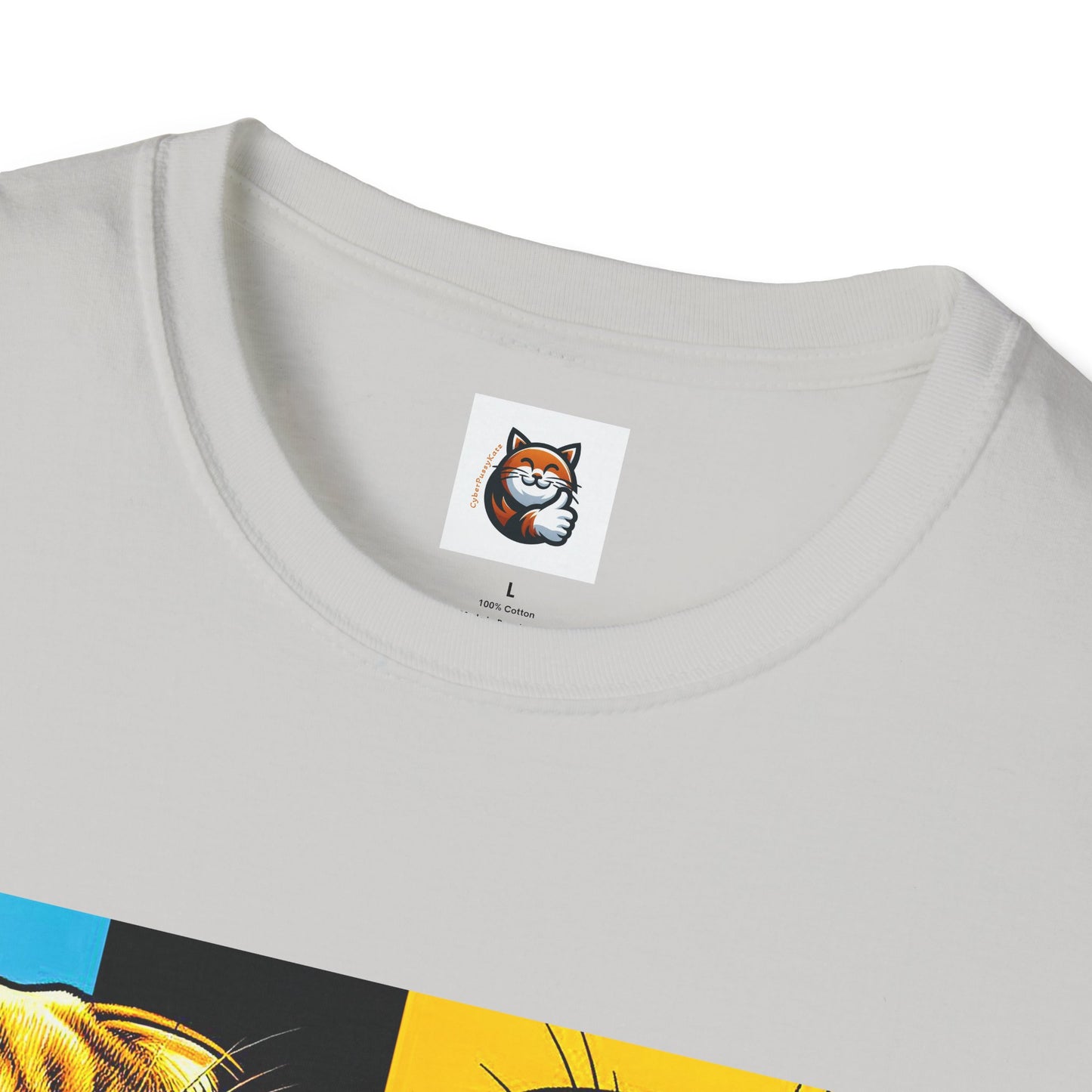Scottish Fold Cat colorful squares  T-Shirt