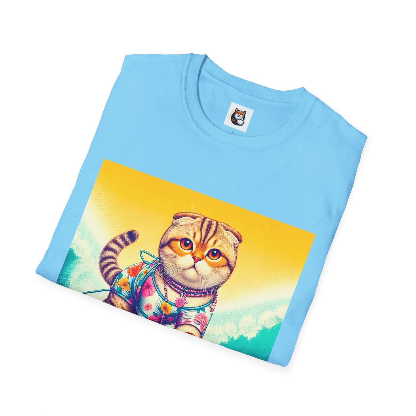 Scottish Fold Cat surfer queen T-Shirt