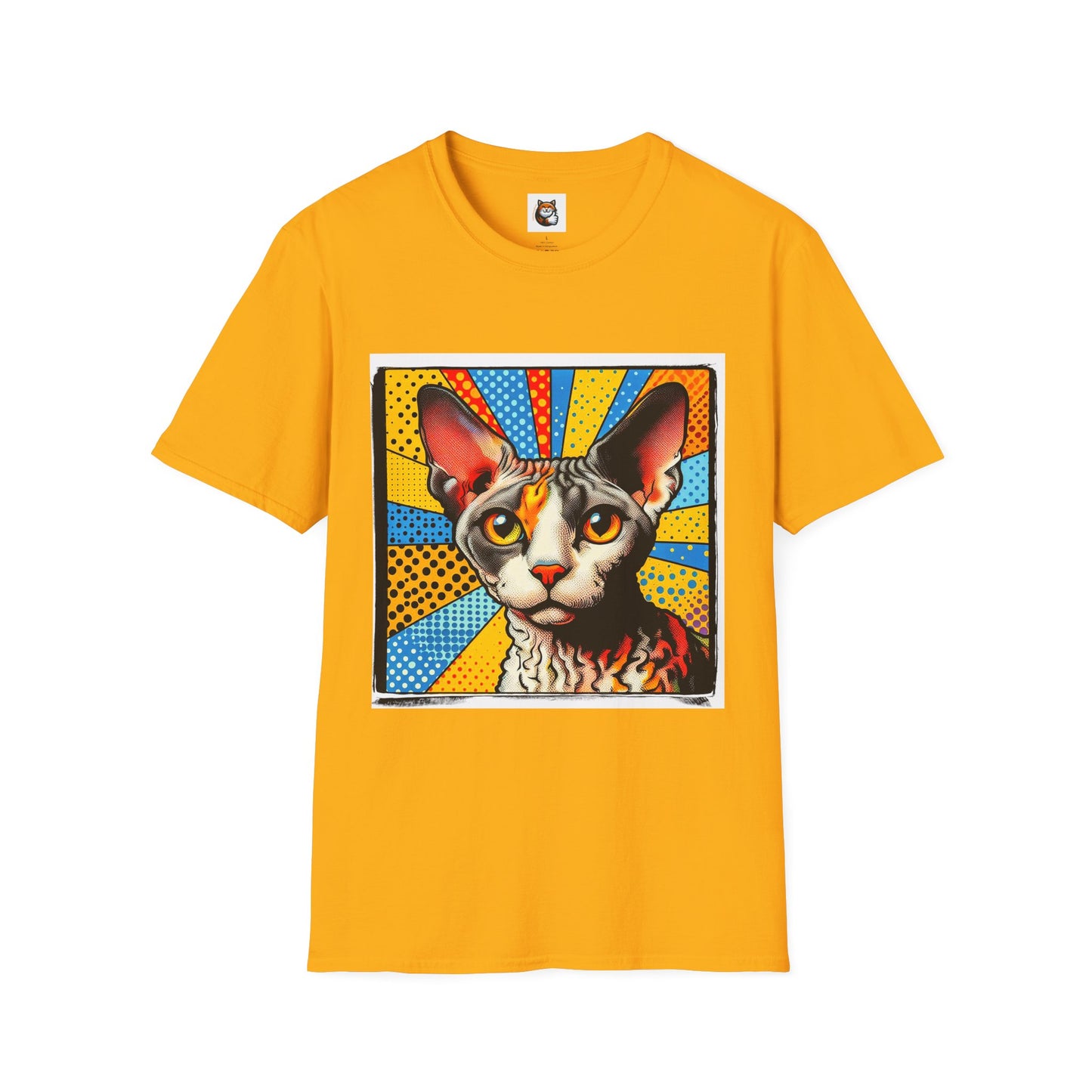 Devon Rex Comic book  Unisex Softstyle T-Shirt
