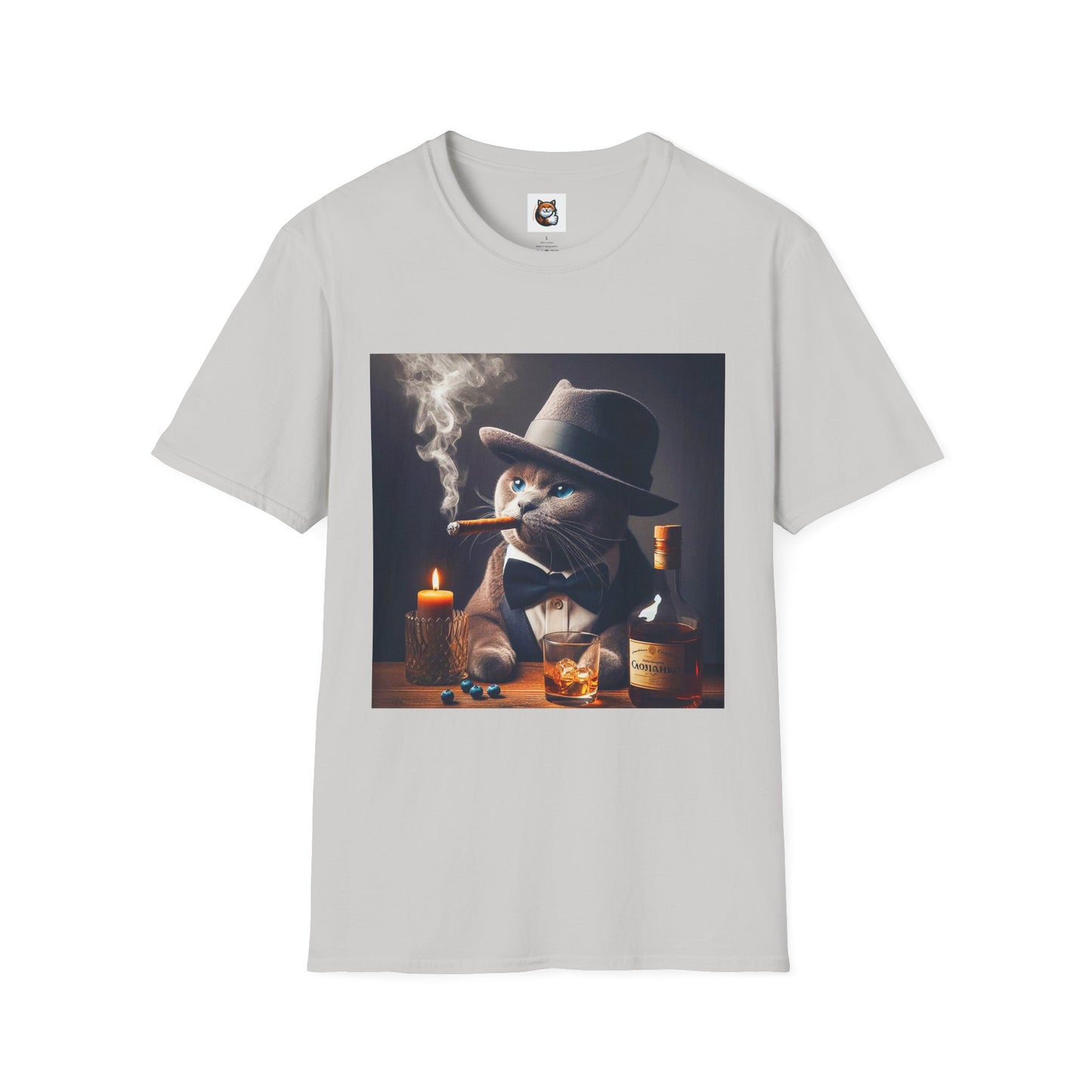 Russian Blue Cat Unisex Softstyle T-Shirt
