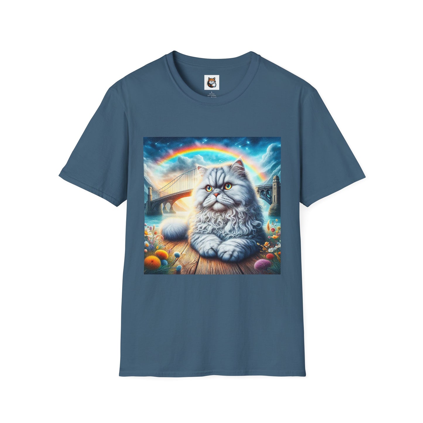 Selkirk Rex Cat T-Shirt  rainbow bridge