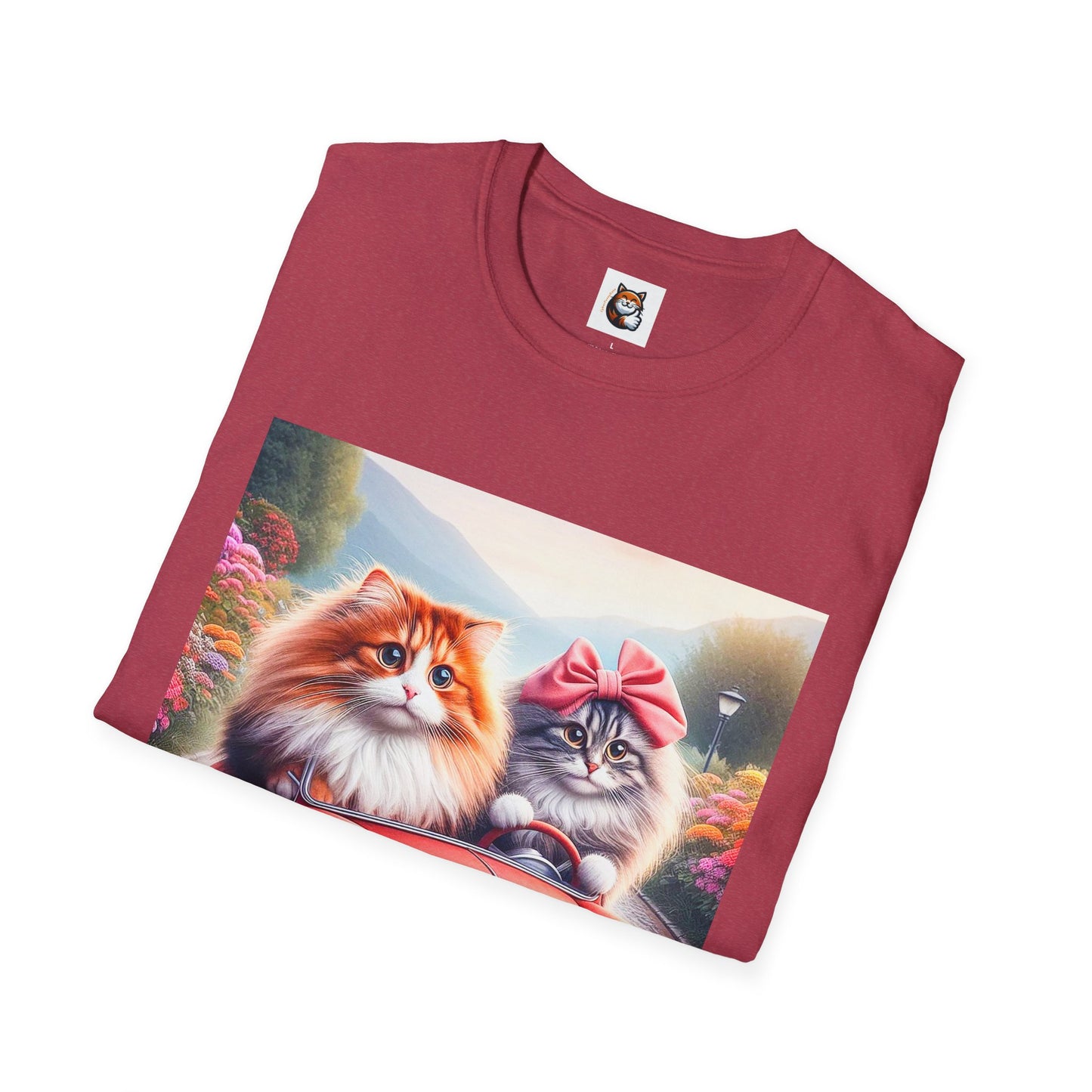 Wacky Norwegian Forest Cat Unisex Softstyle T-Shirt
