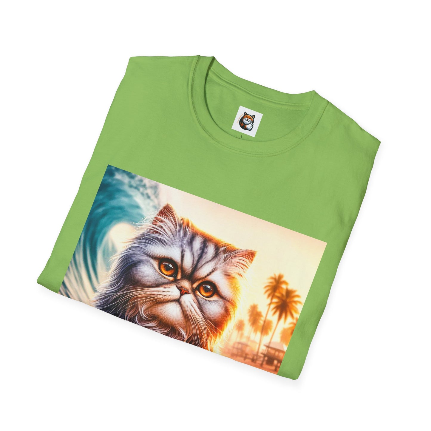 Selkirk Rex Cat T-Shirt angry surfer