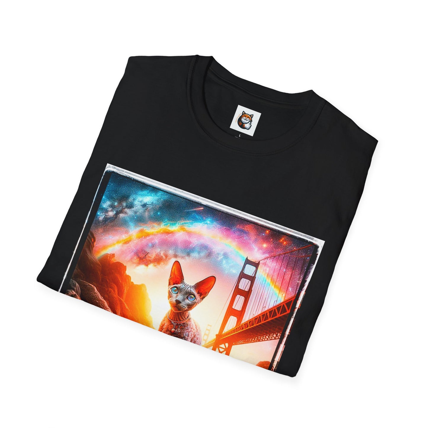 Cornish Rex Cat rainbow sunset T-Shirt