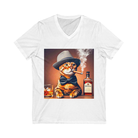 Bengal Unisex Jersey Short Sleeve V-Neck Tee