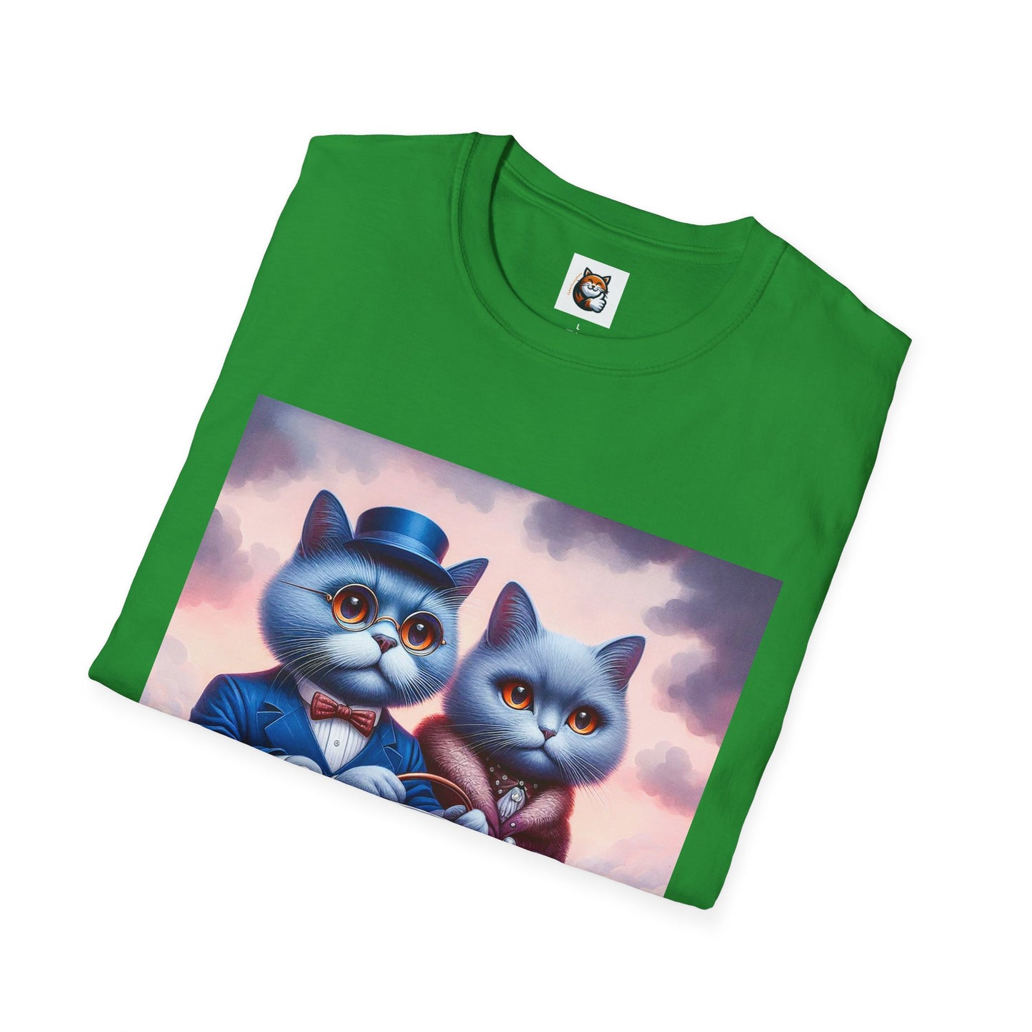 Russian Blue Cat tiny car  T-Shirt