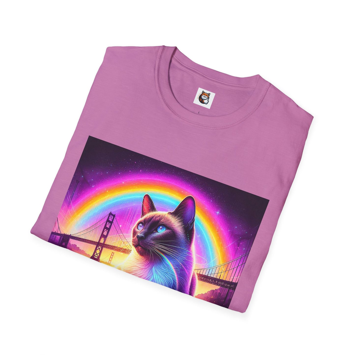 Siamese Cat purple rainbow