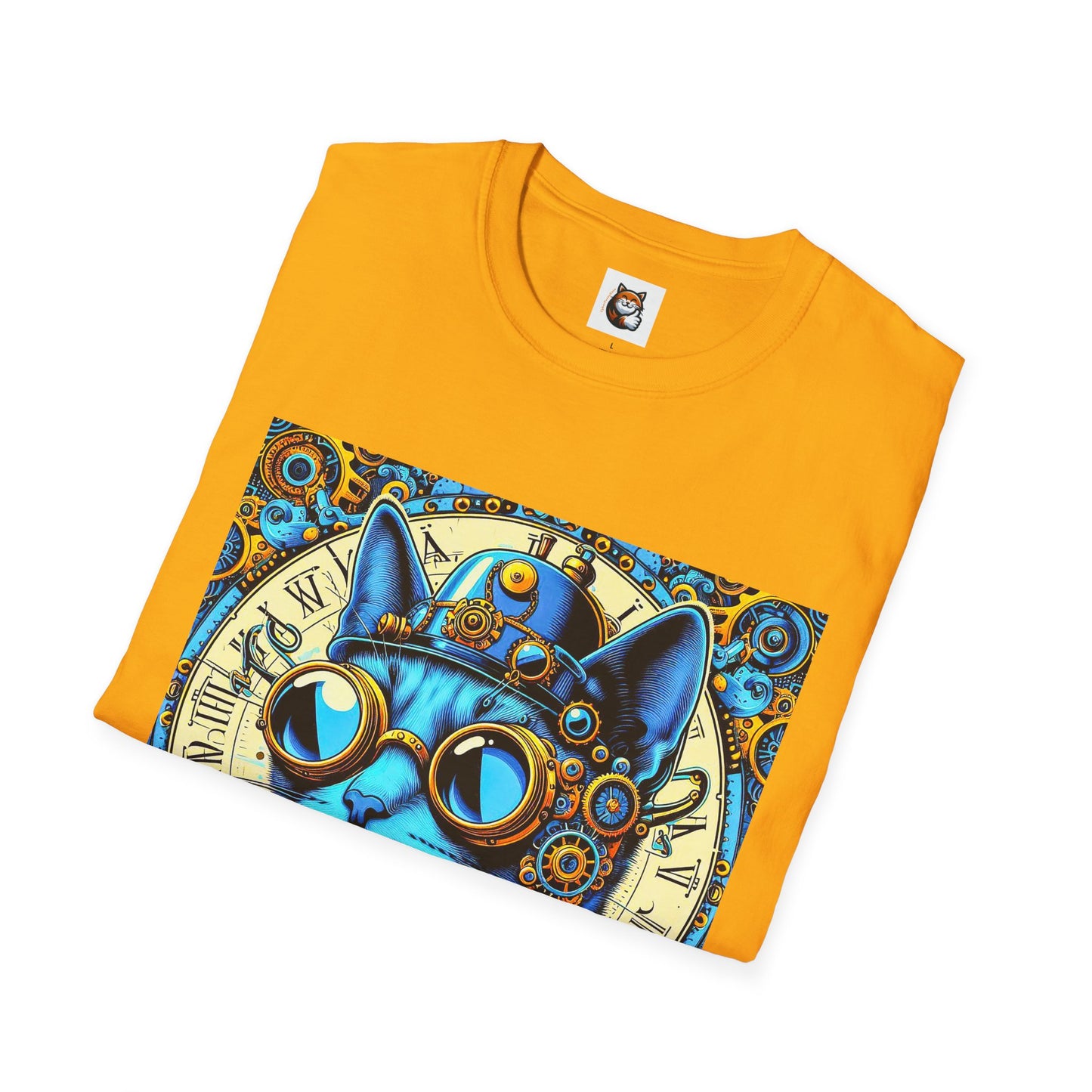 Russian Blue Cat steam punk T-Shirt