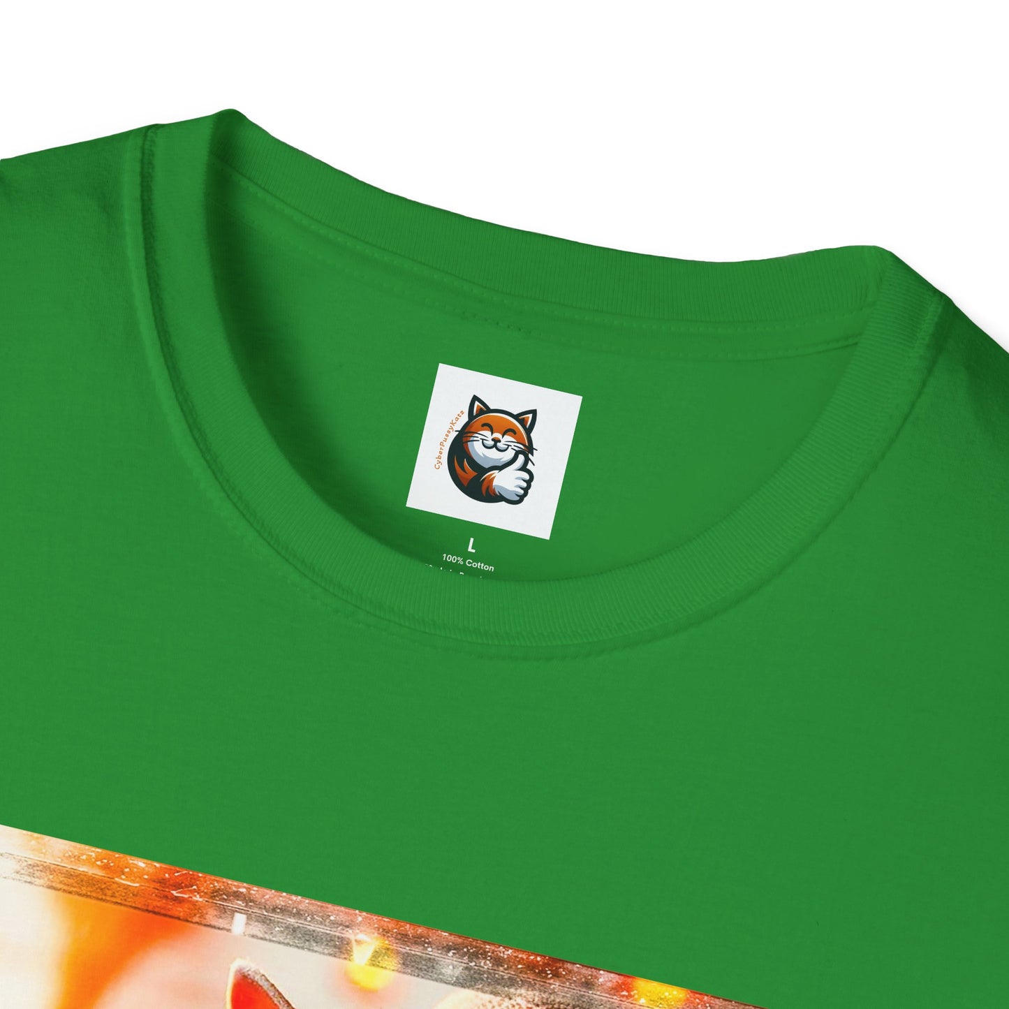 Devon Rex Cat hat and tie  Softstyle T-Shirt