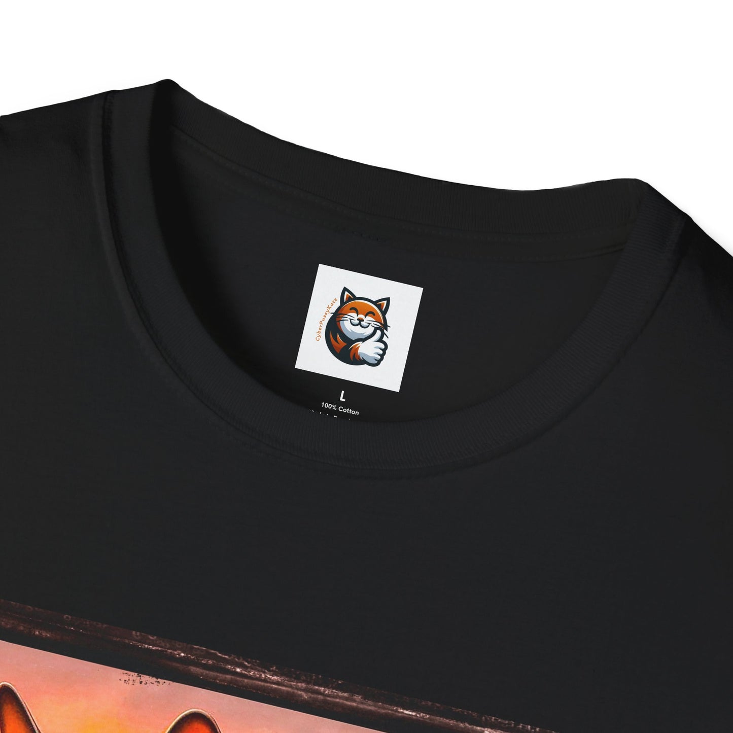 Wacky Devon Rex driving Unisex Softstyle T-Shirt