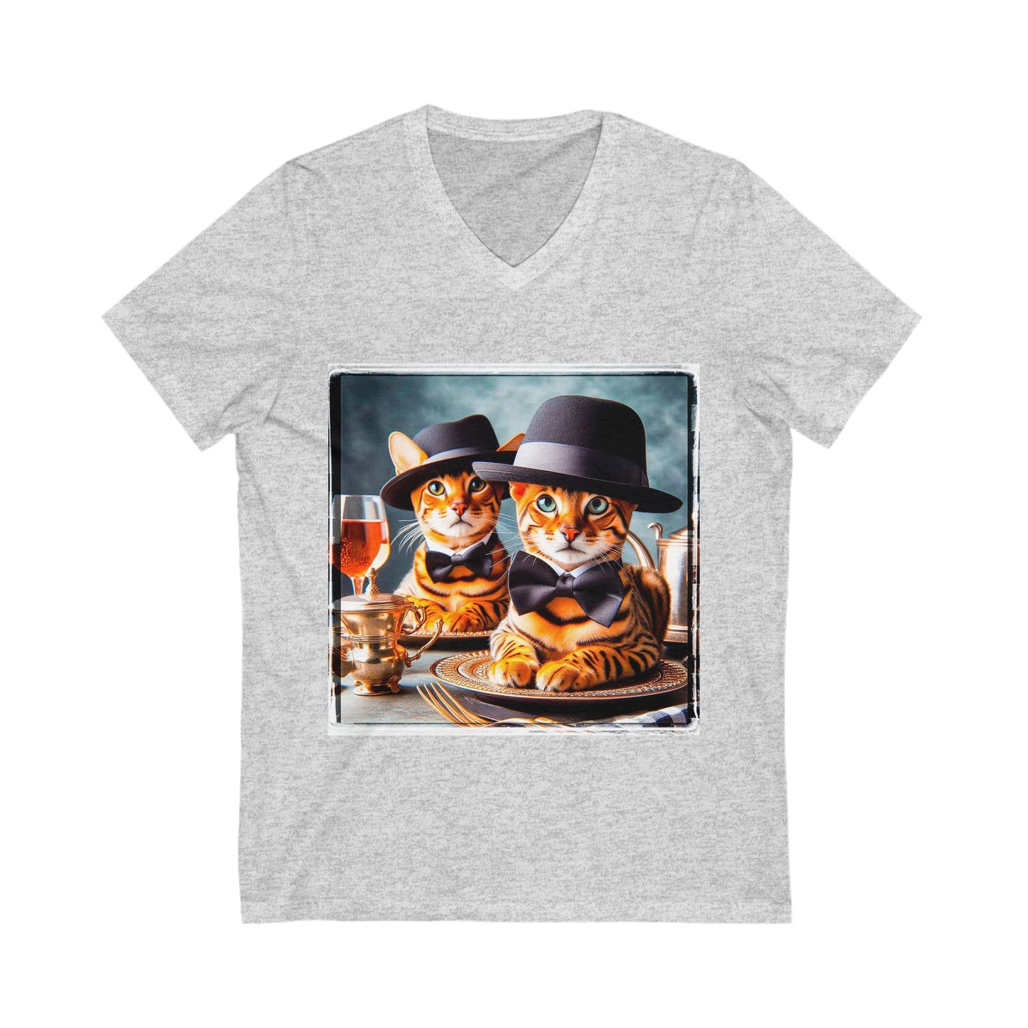 Bengal Unisex Jersey Short Sleeve V-Neck Tee
