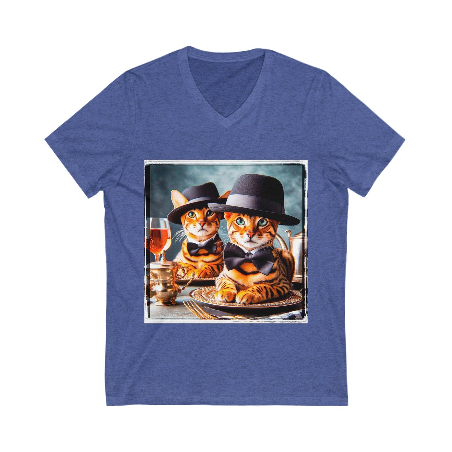 Bengal Unisex Jersey Short Sleeve V-Neck Tee