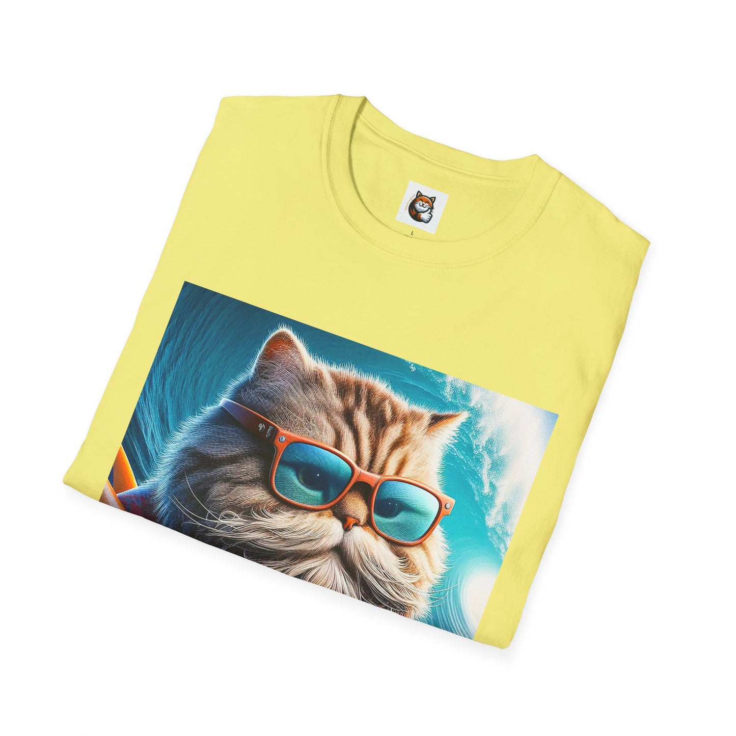 Selkirk Rex Cat T-Shirt old guy surfer