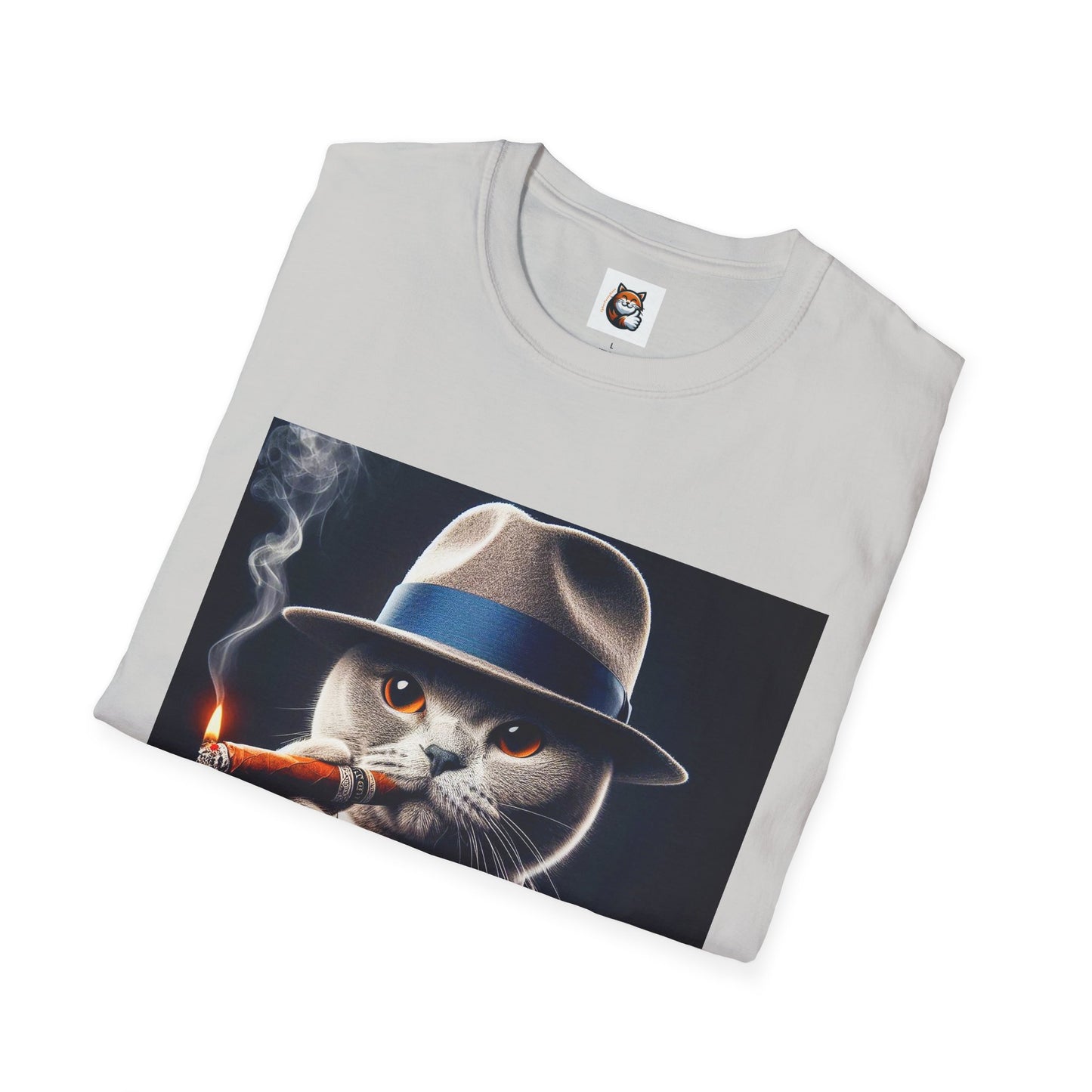 Russian Blue Cat  smoking and cigars T-Shirt