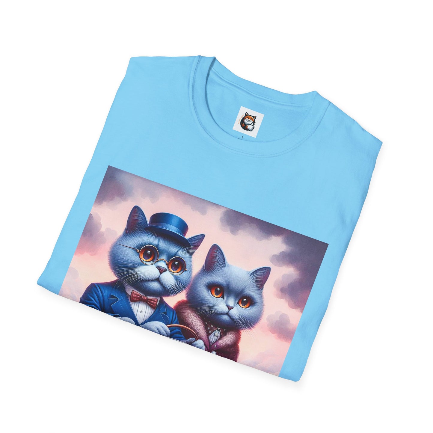 Russian Blue Cat tiny car  T-Shirt