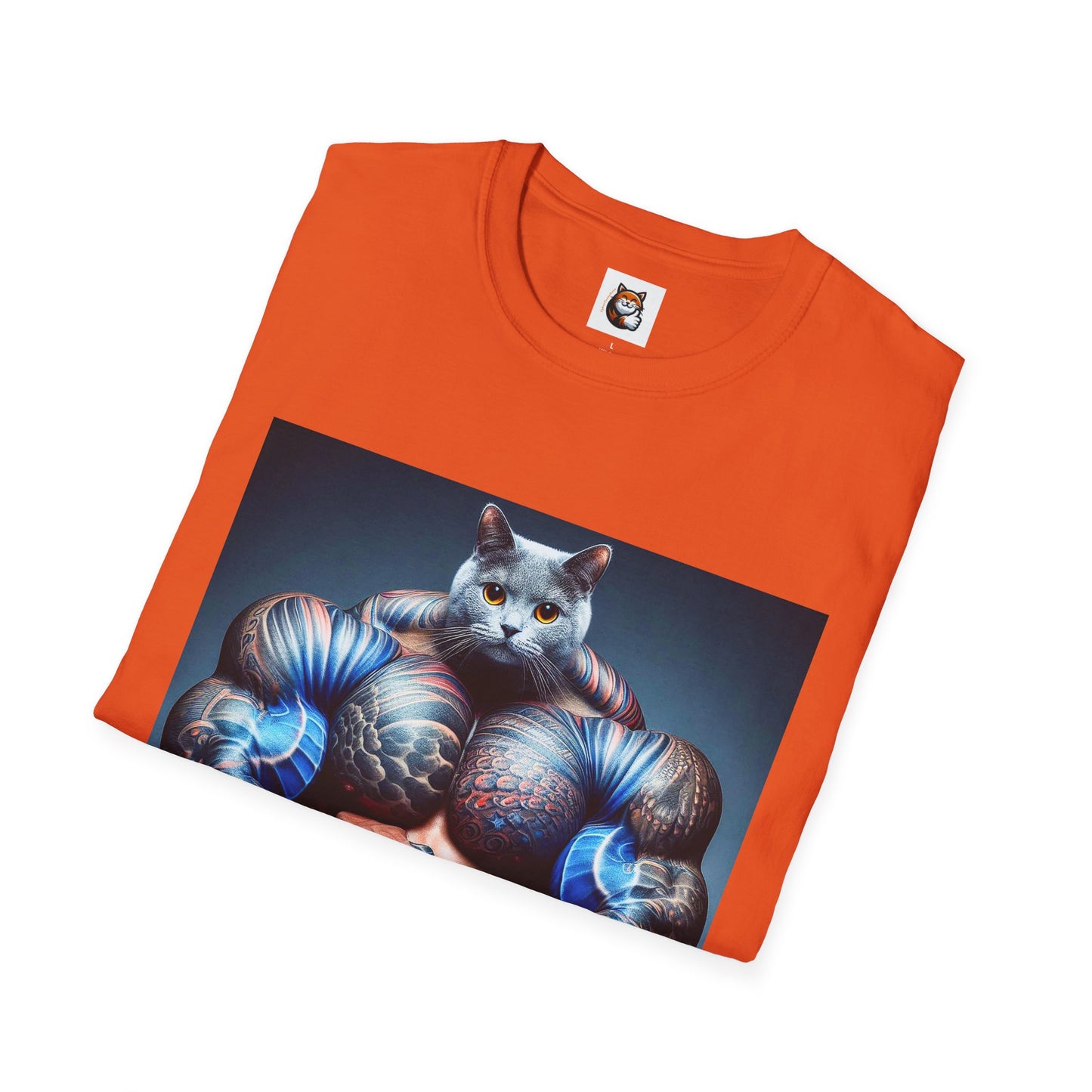 Russian Blue Cat Unisex Softstyle T-Shirt
